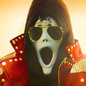 Ghostface parodiando Michael em Todo Mundo em Pânico 6