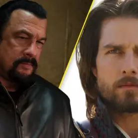 Steven Seagal e o ator Tom Cruise em O Último Samurai