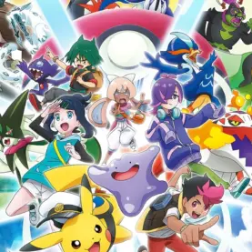 Arte promocional de novo arco em Pokémon: Horizontes