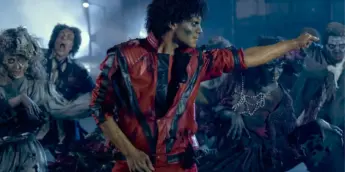 Jaafar Jackson como Michael Jackson em clipe de Thriller