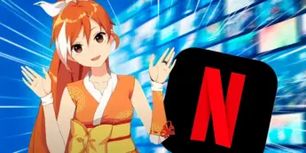Mascote da Crunchyroll e logo da Netflix