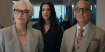 Meryl Streep, Anne Hathaway e Stanley Tucci em O Diabo Veste Prada 2