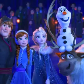 Kristoff, Anna, Elsa e Olaf, de Frozen 3