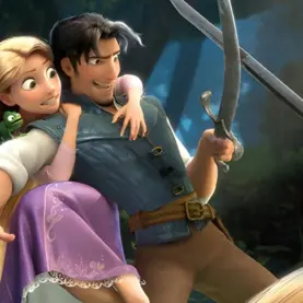 Rapunzel e Flynn Ryder em Enrolados