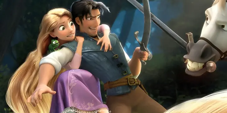 Rapunzel e Flynn Ryder em Enrolados