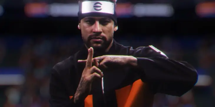 Neymar Jr. x Naruto x Uzumaki em colaboração de eFootball com Naruto Shippuden
