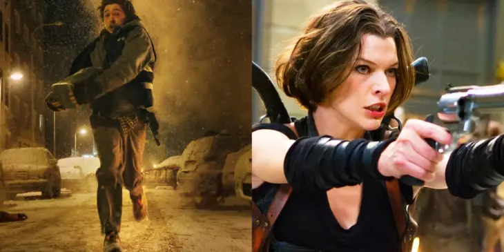 As versões de Resident Evil com Austin Abrams e Milla Jovovich
