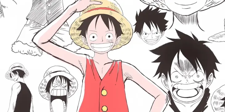 Design de Luffy em The One Piece