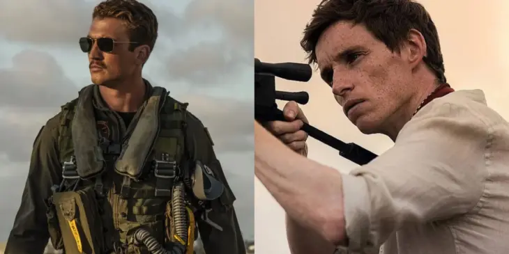Os atores Miles Teller e Eddie Redmayne