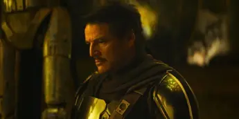Pedro Pascal em O Mandaloriano e Grogu, filme de Star Wars