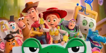 Woody, Jessie e Buzz diante de Lilypad