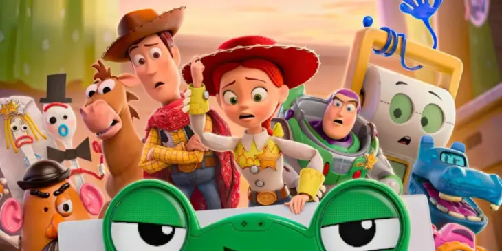 Woody, Jessie e Buzz diante de Lilypad