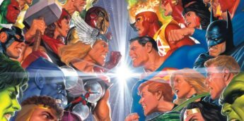 Arte de Alex Ross para Vingadores vs Liga da Justiça