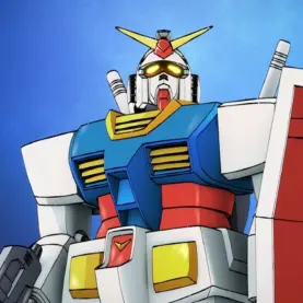 Cena do curta animado O Garoto com um Gundam