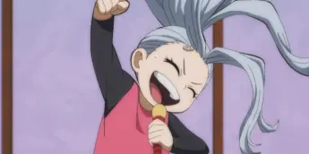 Eri cantando em cena de My Hero Academia