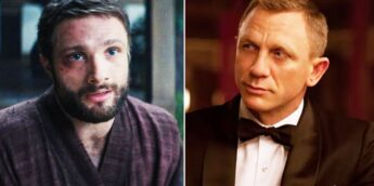 O ator Cosmo Jarvis e Daniel Craig como James Bond