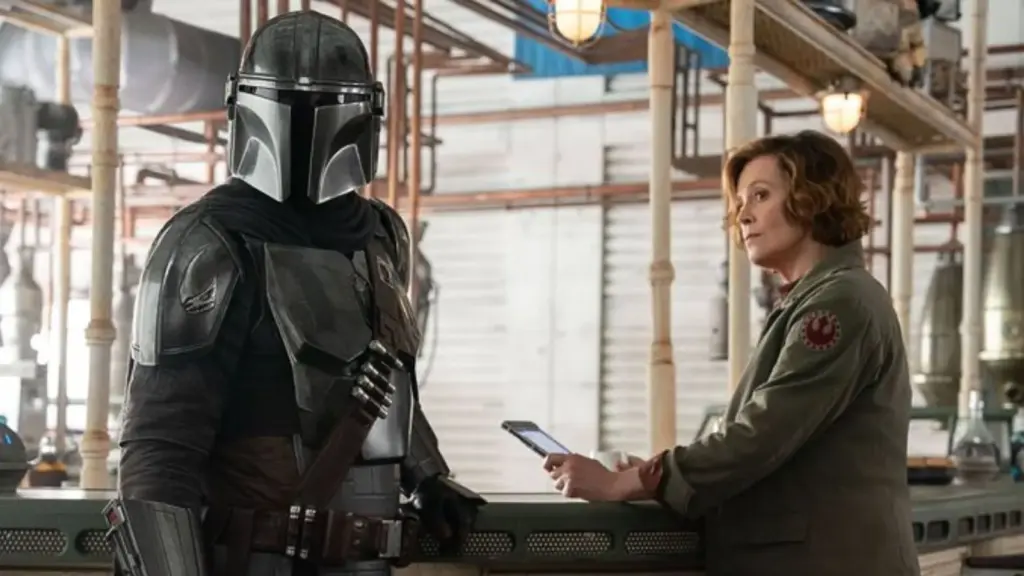 Sigourney Weaver atuando em O Mandaloriano e Grogu