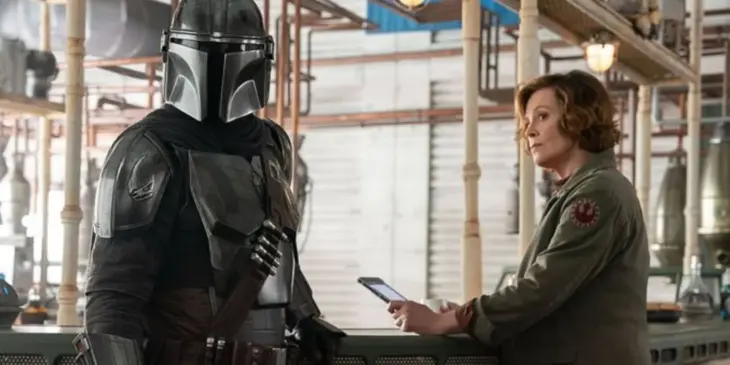 Sigourney Weaver atuando em O Mandaloriano e Grogu