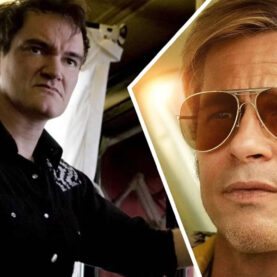 O diretor Quentin Tarantino e o astro Brad Pitt