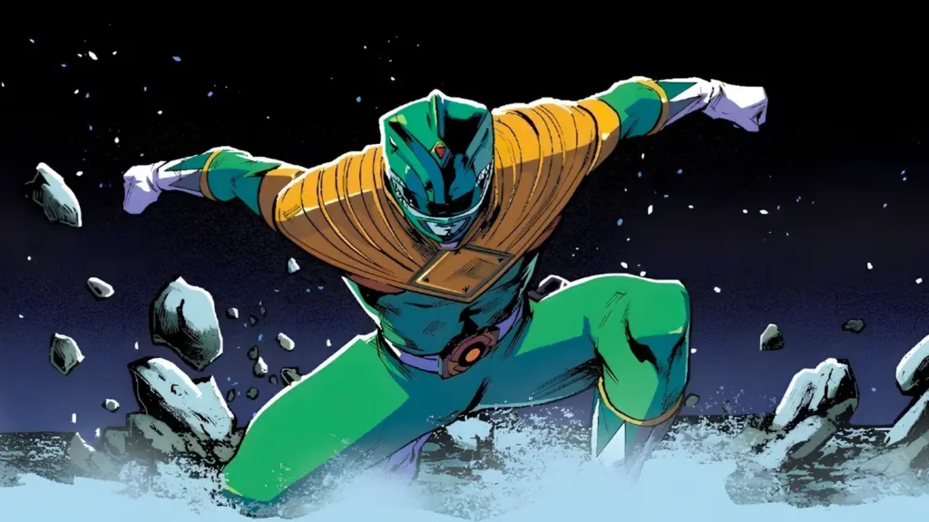 Tommy Oliver com traje verde em Power Rangers