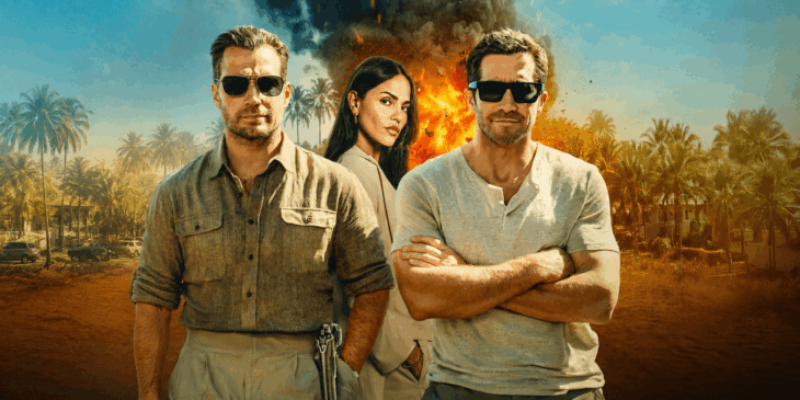 Henry Cavill, Eiza González e Jake Gyllenhaal em Na Zona Cinzenta