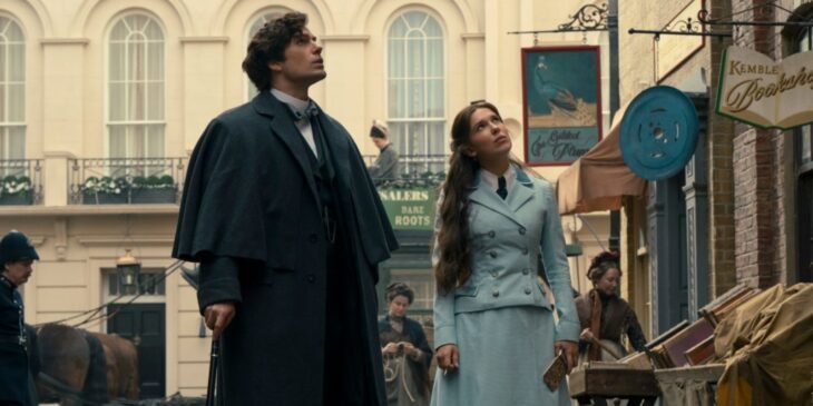 Henry Cavill e Millie Bobby Brown em Enola Holmes 3