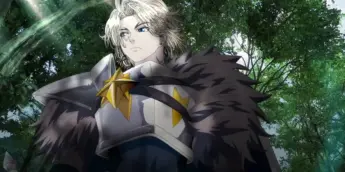 Elymas Edvaughn em cena de The Exiled Heavy Knight Knows How to Game the System