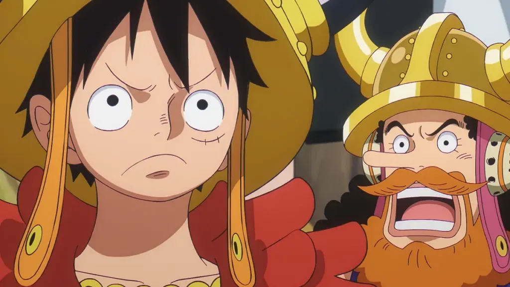 Luffy e Usopp em cena do Episódio 1.165 de One Piece