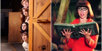 O elenco de Scooby-Doo: A Origem, série da Netflix, e a atriz Linda Cardellini como Velma em um dos filmes lançados nos anos 2000