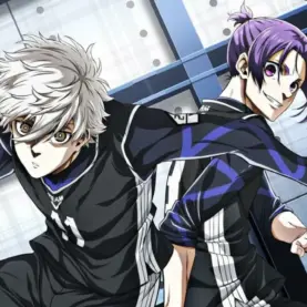 Seishiro Nagi e Reo Mikage em arte promocional de Blue Lock - o Filme: Episódio Nagi