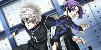 Seishiro Nagi e Reo Mikage em arte promocional de Blue Lock - o Filme: Episódio Nagi