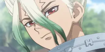 Senku em cena de Dr. STONE SCIENCE FUTURE