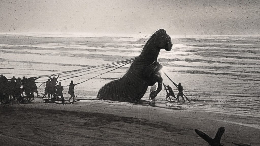 Cavalo de Troia em A Odisseia, de Christopher Nolan