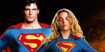 Christopher Reeve como Superman e Milly Alcock como Supergirl