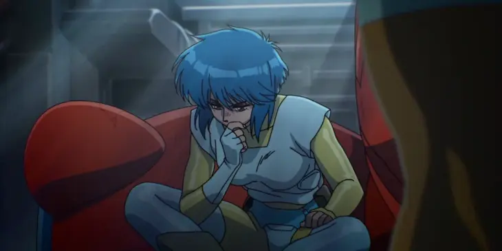 Major Motoko Kusanagi em cena de The Ghost in the Shell
