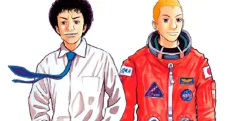 Mutta e Hibuto em capa do Volume 1 de Space Brothers