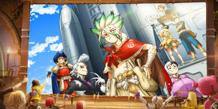 Anúncio de colaboração entre Dr. Stone e Fortnite