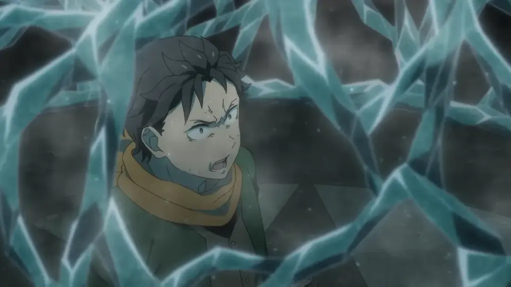 Subaru em cena do Episódio 77 de Re:Zero -Starting Life in Another World-