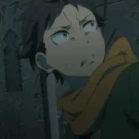 Subaru em cena do Episódio 77 de Re:ZERO -Starting Life in Another World-