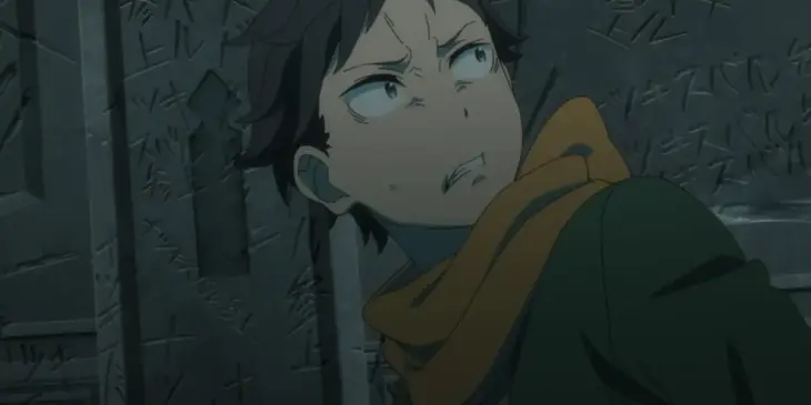 Subaru em cena do Episódio 77 de Re:ZERO -Starting Life in Another World-