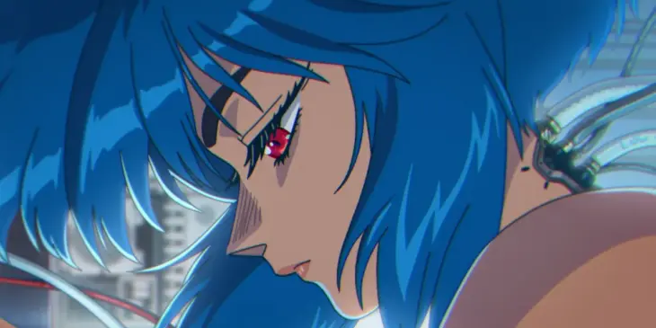 Major Motoko Kusanagi em cena de The Ghost in the Shell