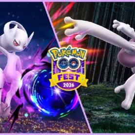 Megaevoluções de Mewtwo em anúncio do evento principal do Festival do Pokémon GO Global 2026