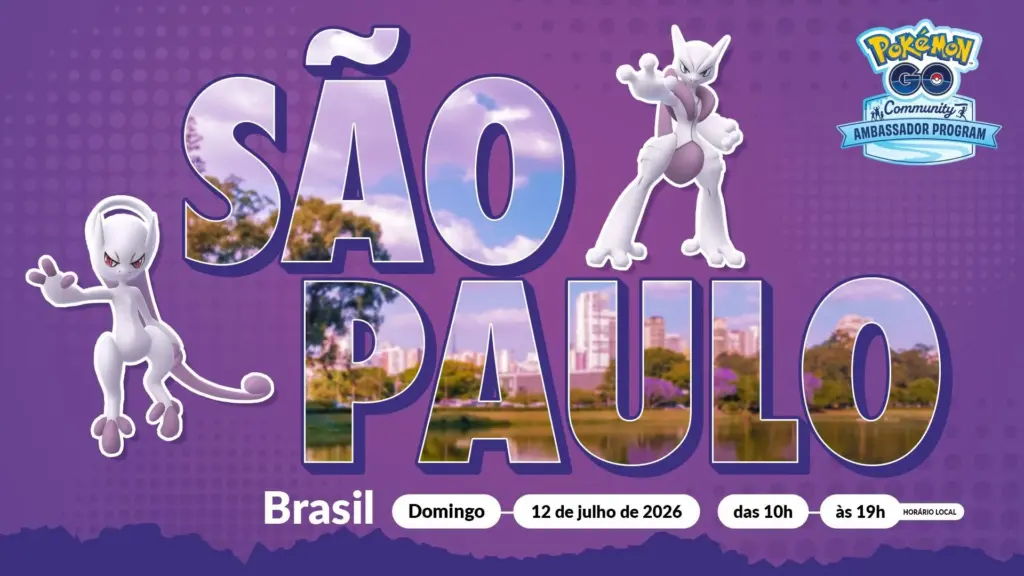 Anúncio do evento principal do Festival do Pokémon GO Global 2026