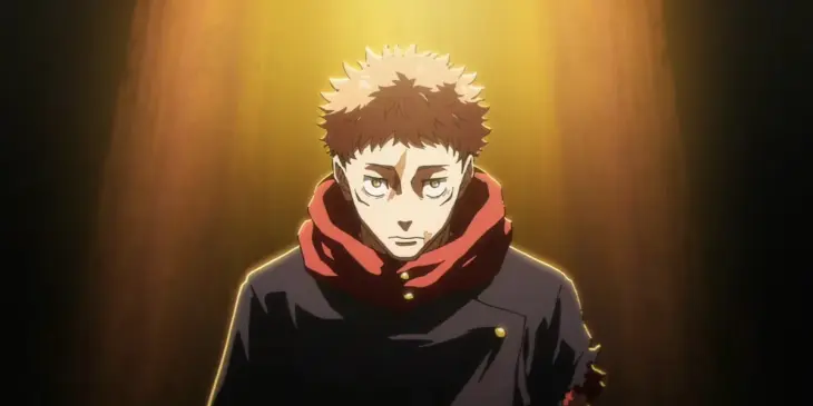 Yuji Itadori em cena de Jujutsu Kaisen: O Jogo do Abate/Migração à Extinção