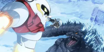 Yukio, de Snowball Earth, enfrentando o Godzilla