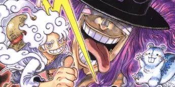 Luffy, Loki, Ragnir e Gunko em capa do Volume 115 de One Piece