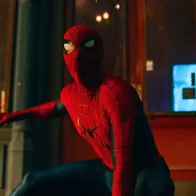 Cena de ação de Homem-Aranha Um Novo Dia
