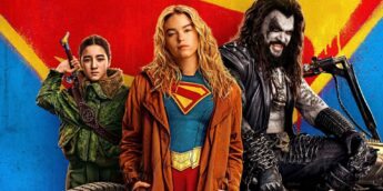 Milly Alcock e Jason Momoa em Supergirl