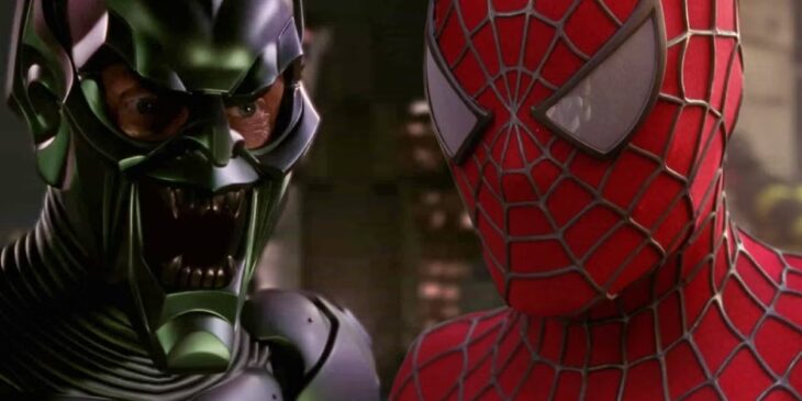 Willem Dafoe como Duende Verde e Tobey Maguire como Homem-Aranha