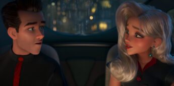 Personagens de Sam Rockwell e Scarlett Johansson em Ray Gunn